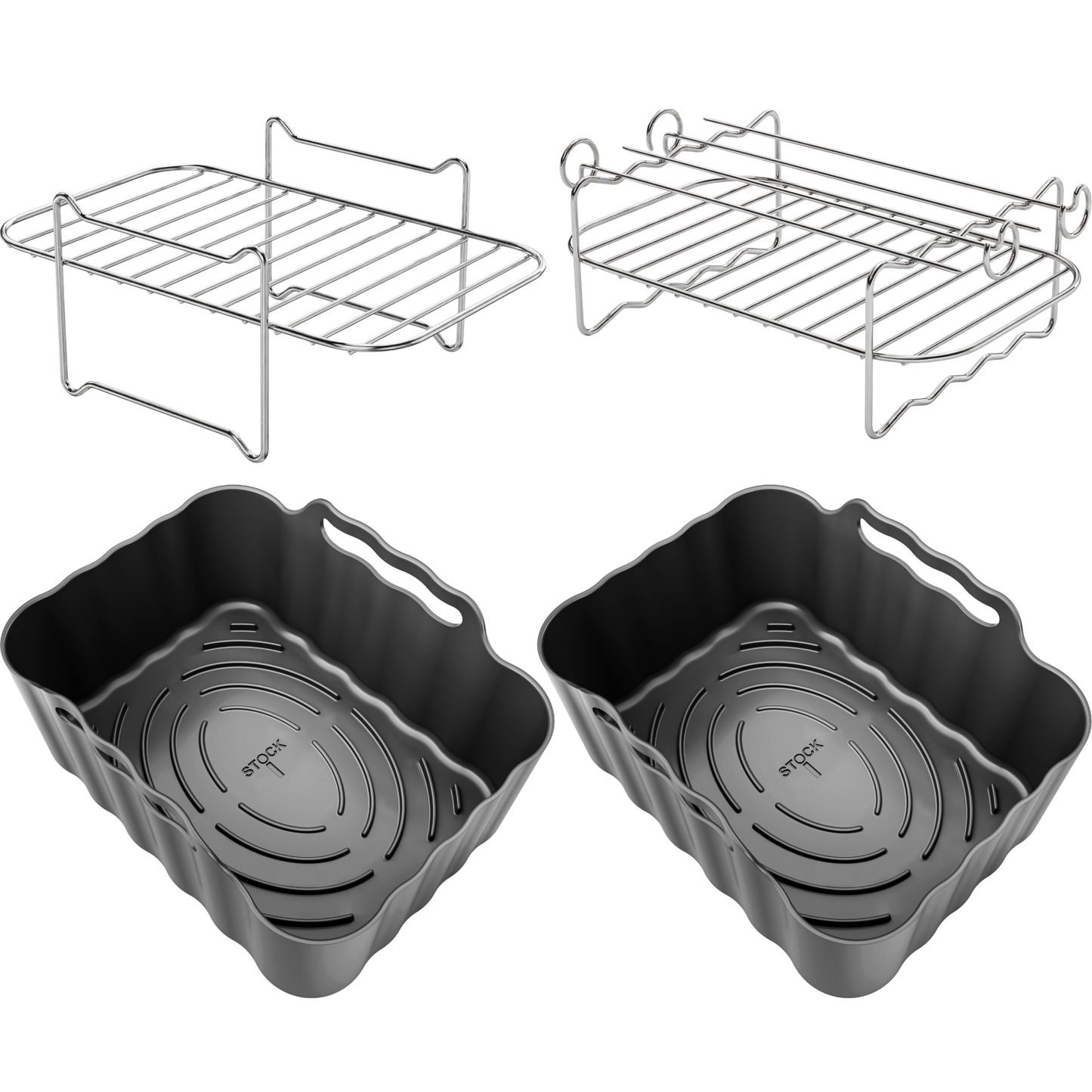 Original™ Air Fryer Silicone Liners + Racks Compatible with Ninja AF200