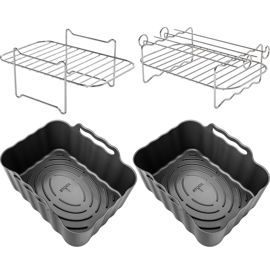 Original™ Air Fryer Silicone Liners + Racks Compatible with Ninja AF200