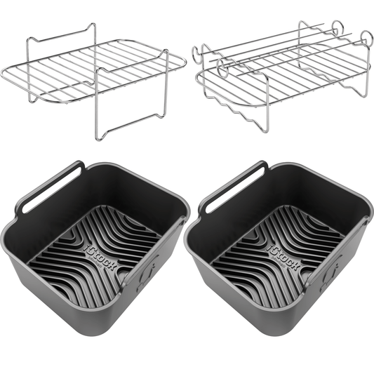 AirFlow Pro™ Air Fryer Silicone Liners + Racks Compatible with Ninja DZ400