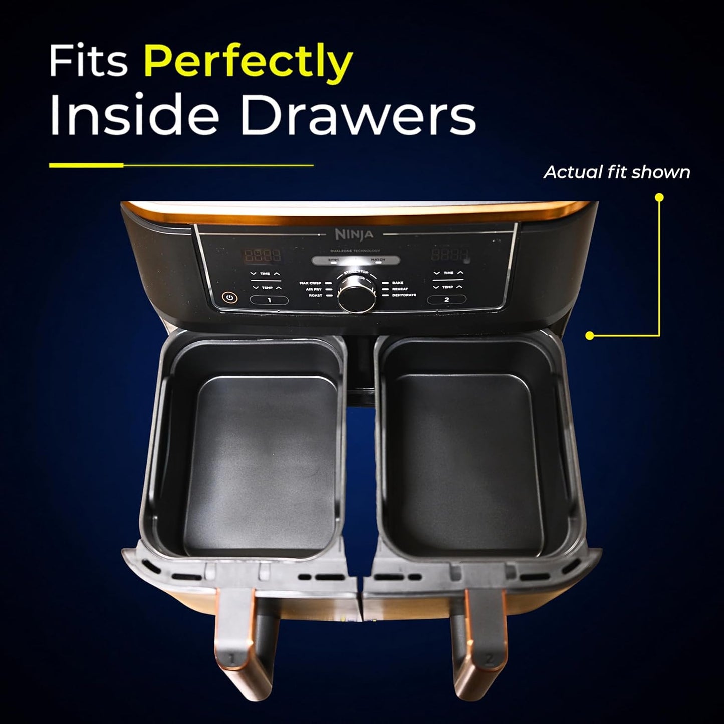 Air Fryer Silicone Baking Liners Compatible with Ninja AF400