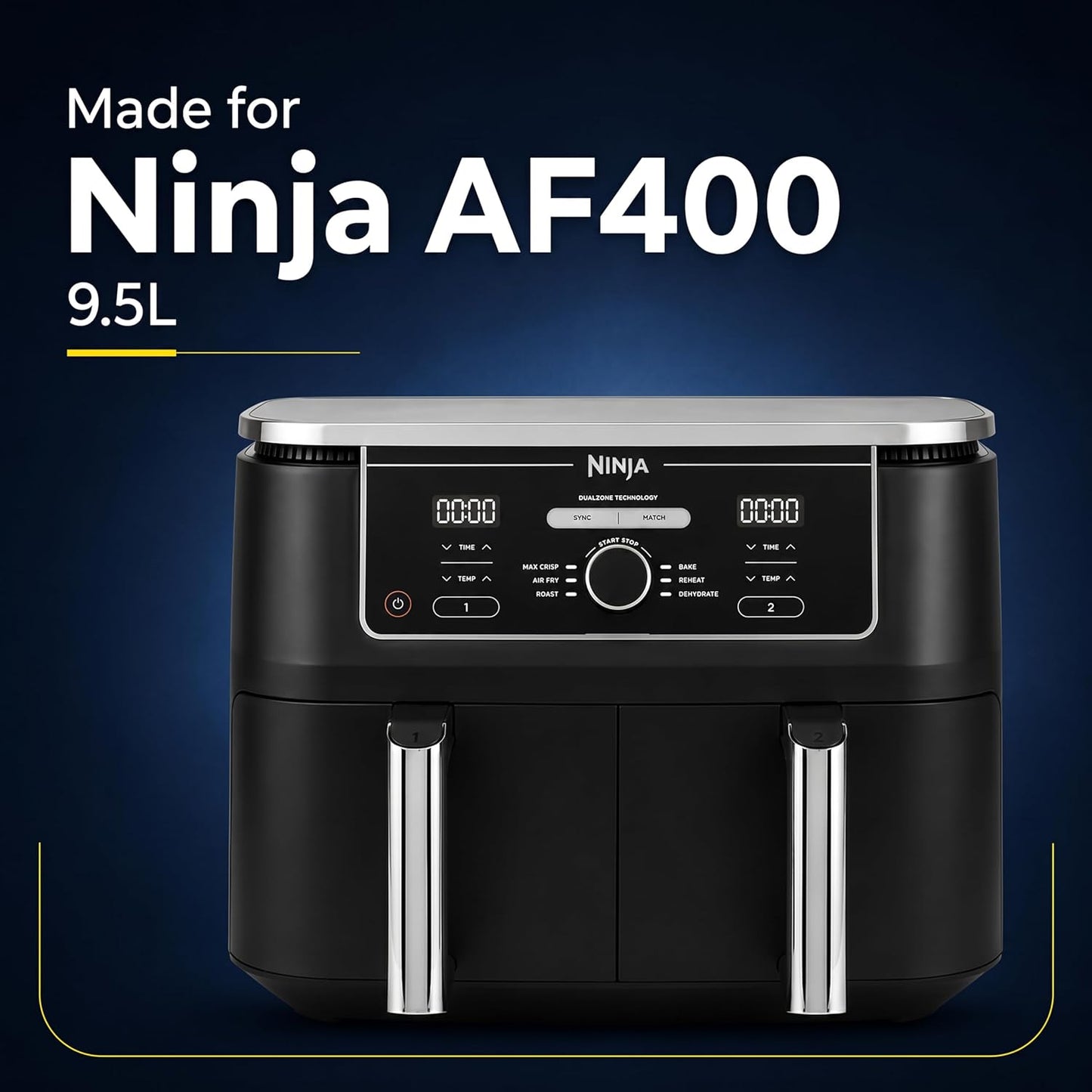 Air Fryer Silicone Baking Liners Compatible with Ninja AF400