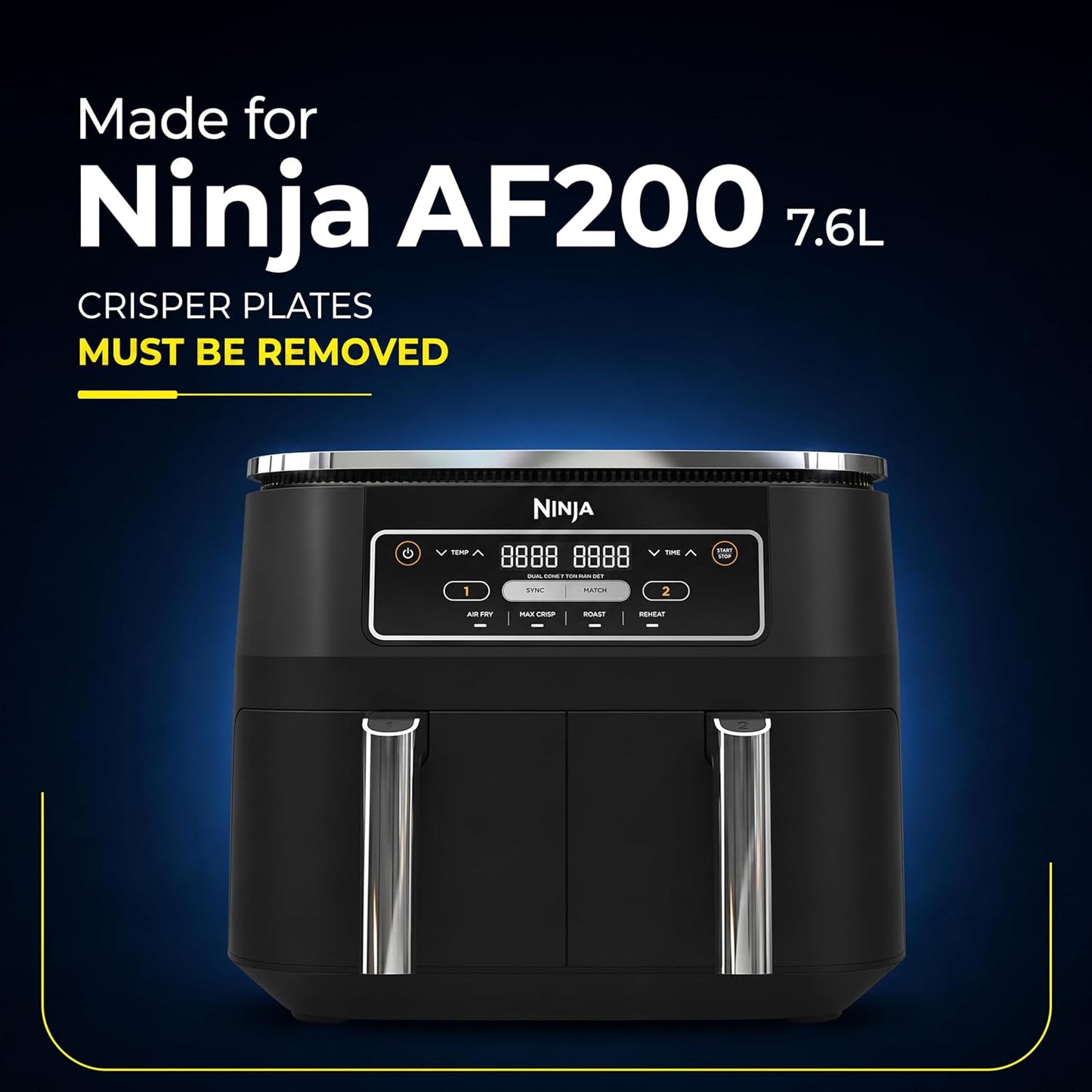 AirFlow Pro™ Air Fryer Silicone Liners + Racks Compatible with Ninja AF200