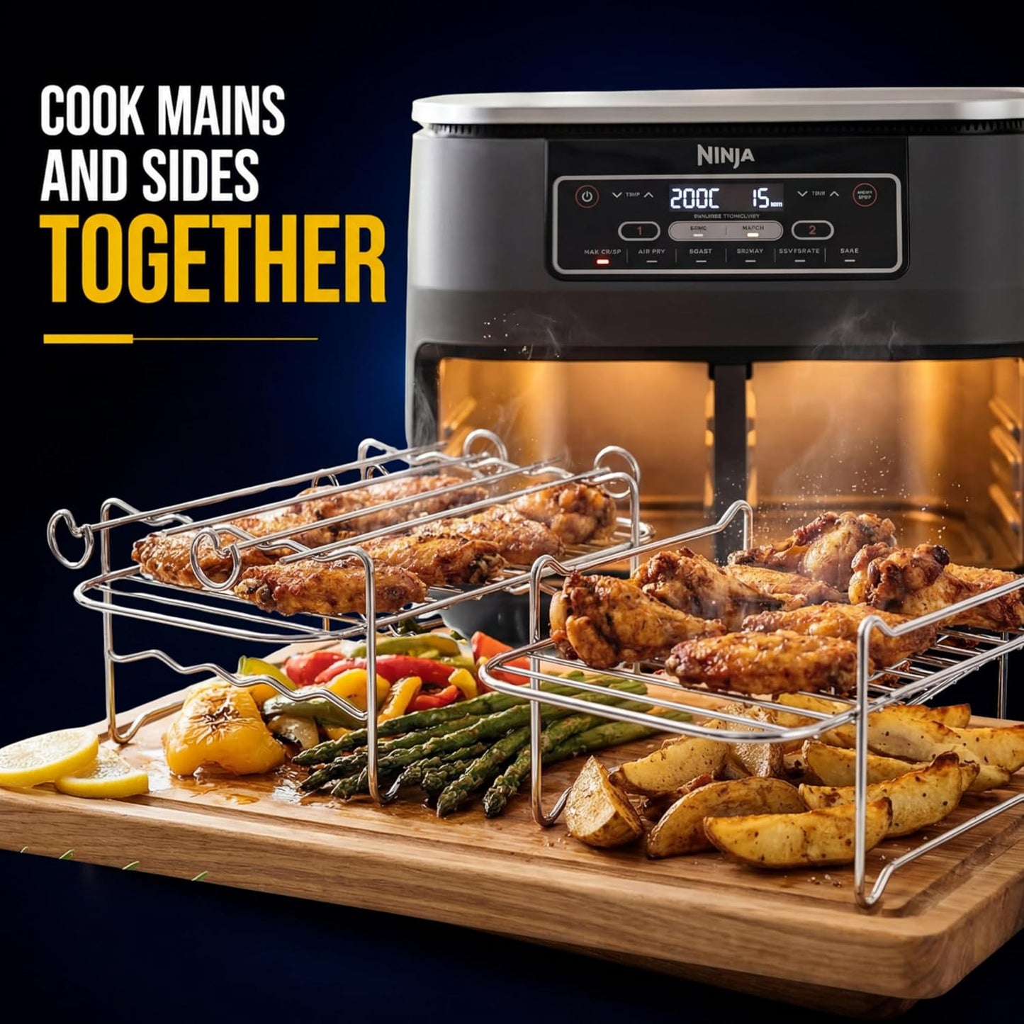 Air Fryer Racks Compatible with Ninja AF200