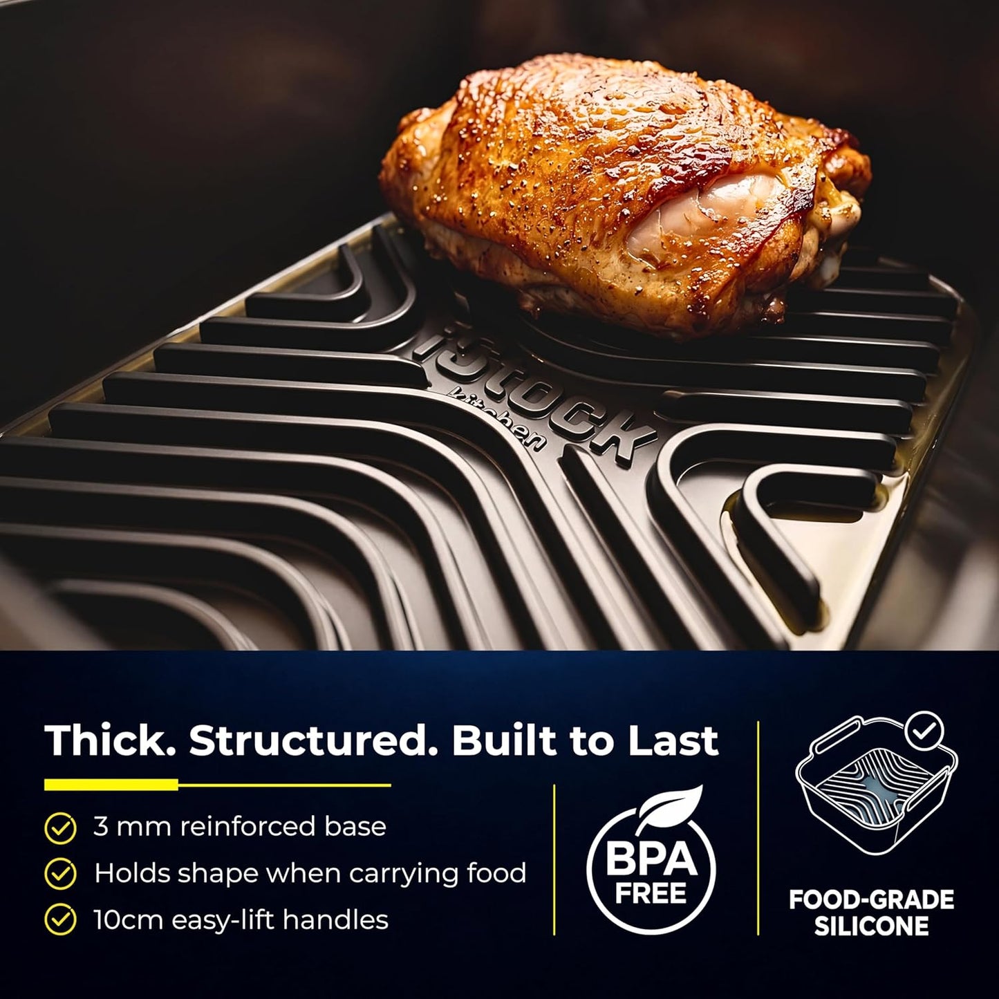 Air Fryer Silicone Liner System Compatible with Ninja AF500