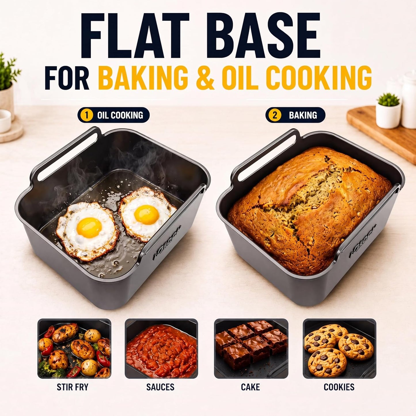 Air Fryer Silicone Baking Liners Compatible with Ninja AF400