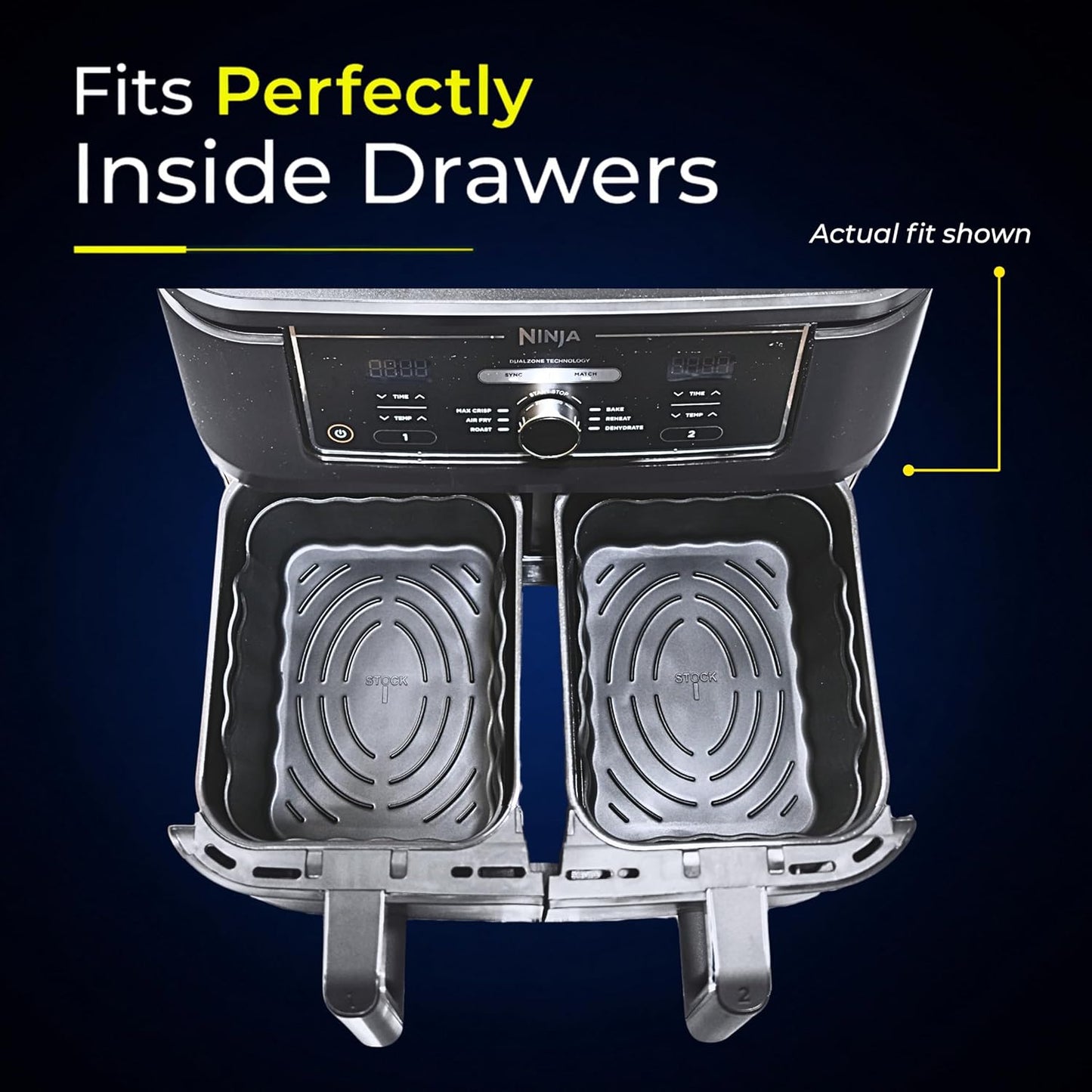 Original™ Air Fryer Silicone Liners Compatible with Ninja DZ400