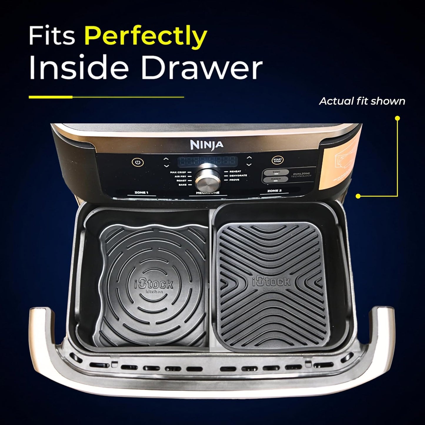 Air Fryer Silicone Liner System Compatible with Ninja AF500
