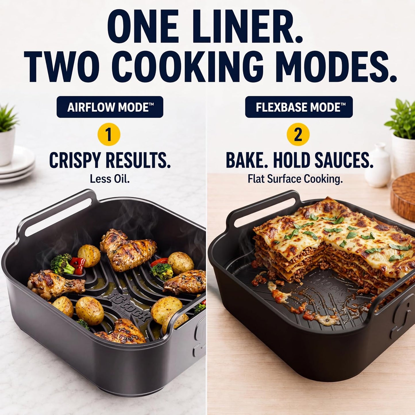 AirFlow Pro™ Air Fryer Silicone Liner + Oil Mat Compatible with Ninja AF180
