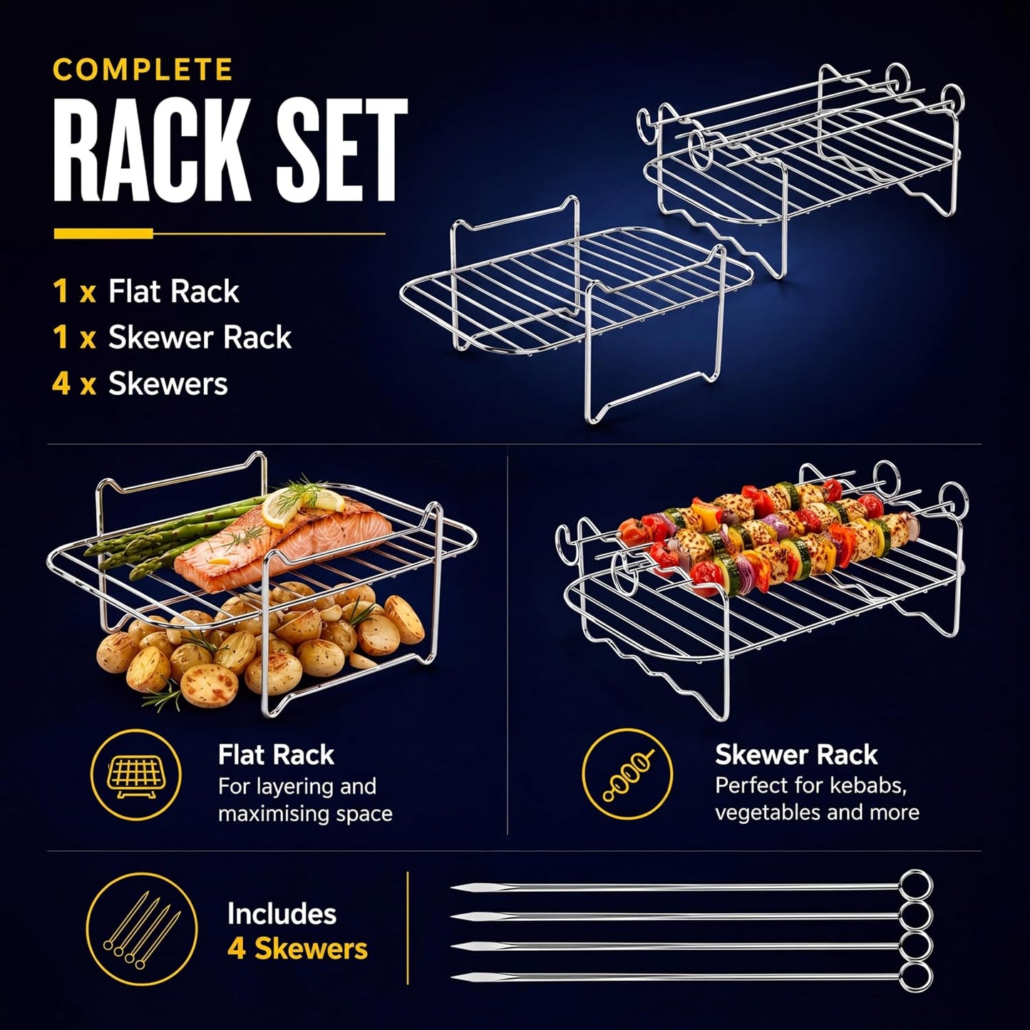 Air Fryer Racks Compatible with Ninja AF300